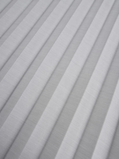 Elastic Waist Micro Pleat Skirt-Grey