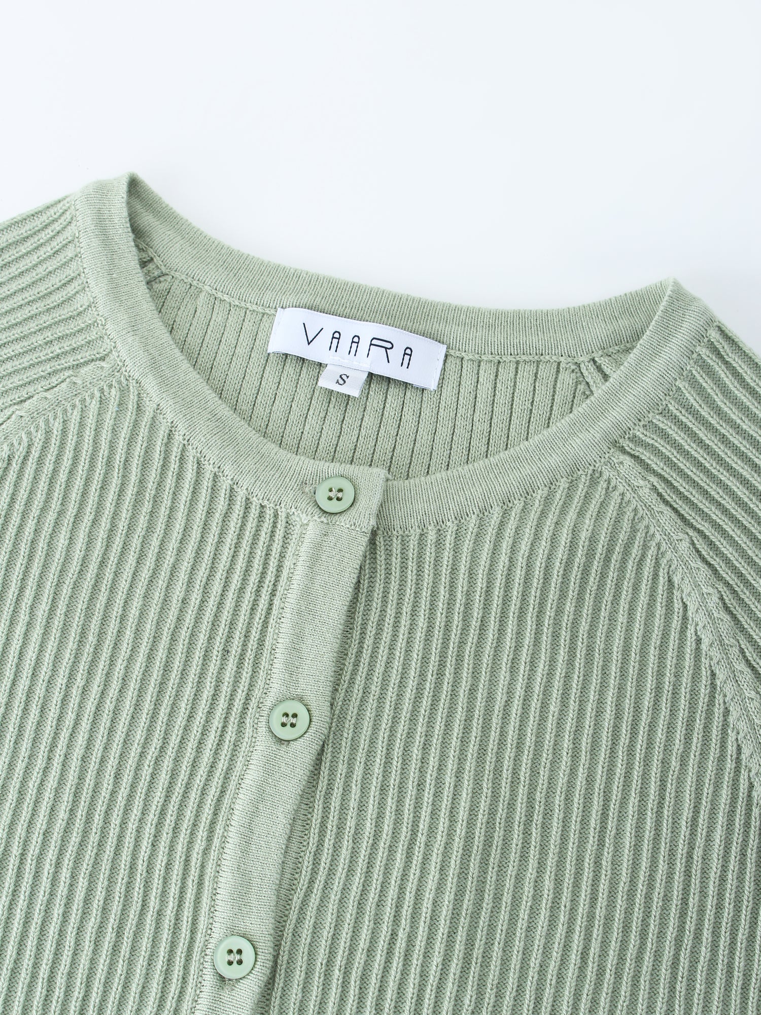 Ribbed Knit Cardigan-Seafoam