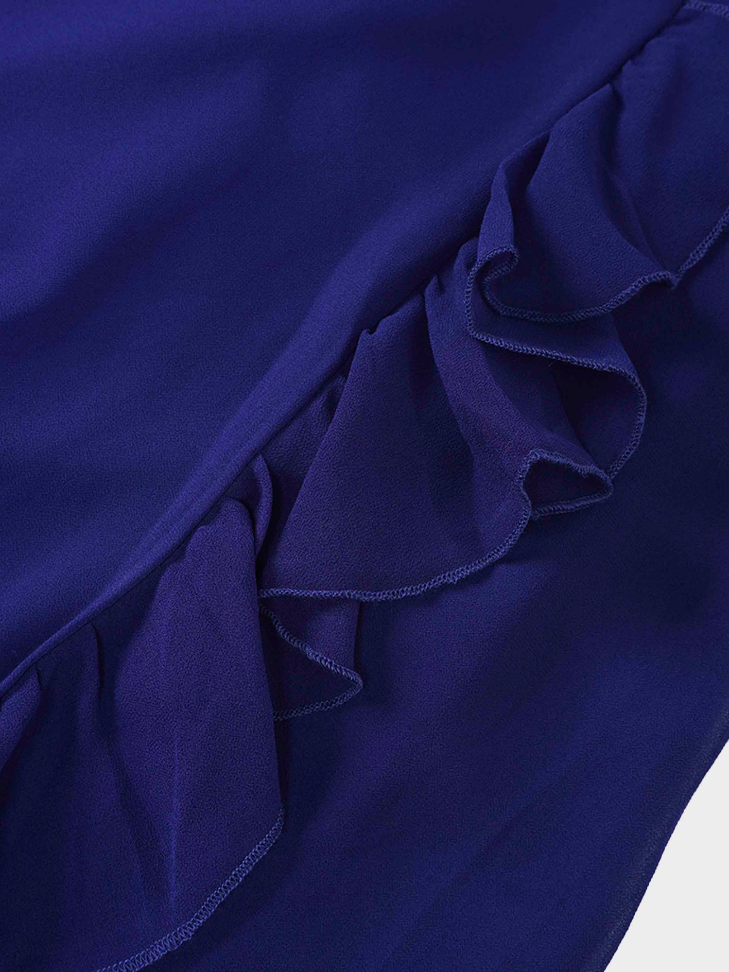 Asymmetrical Hem Dress-Medieval Blue