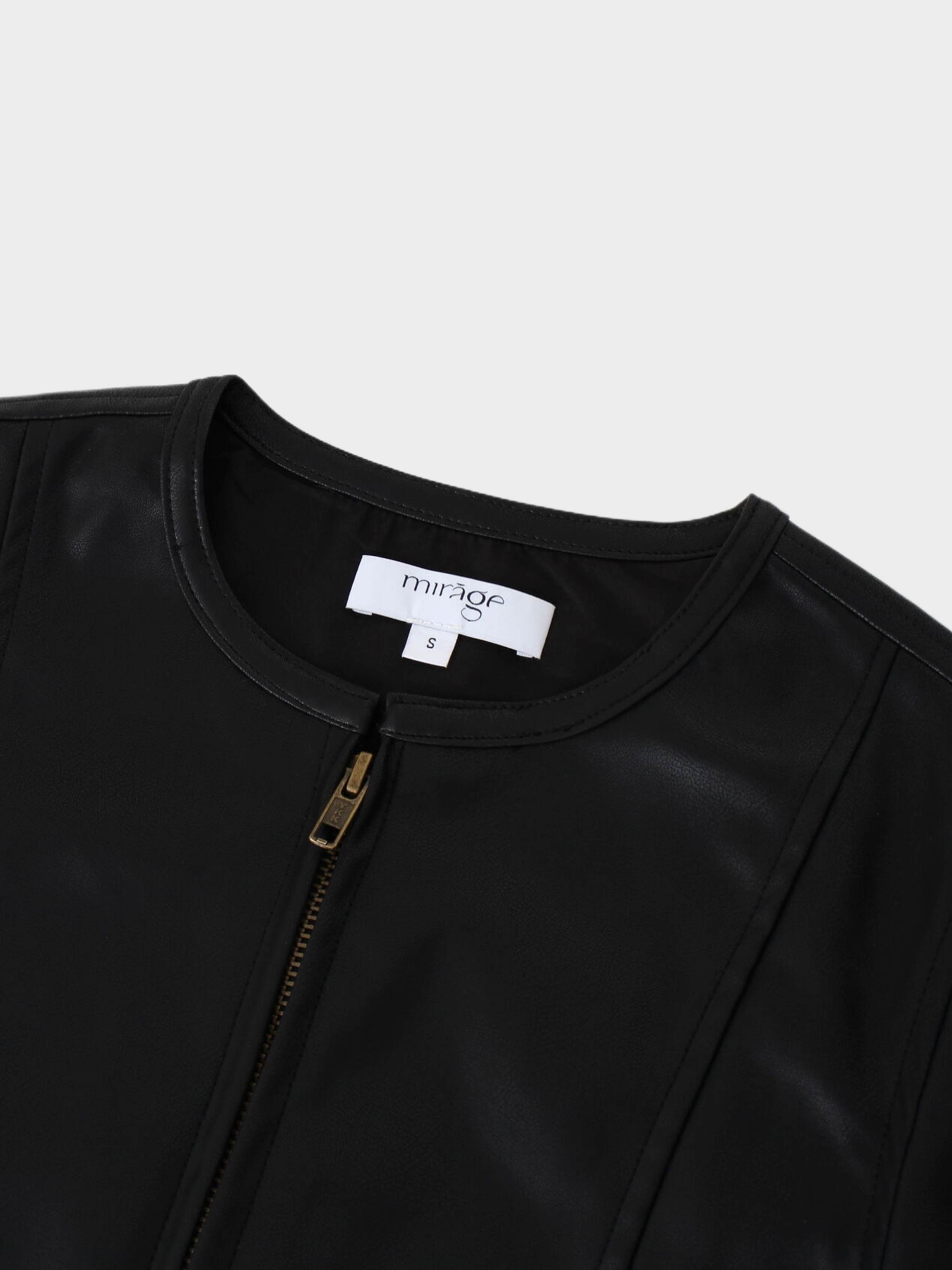 Leather Brunch Jacket-Black