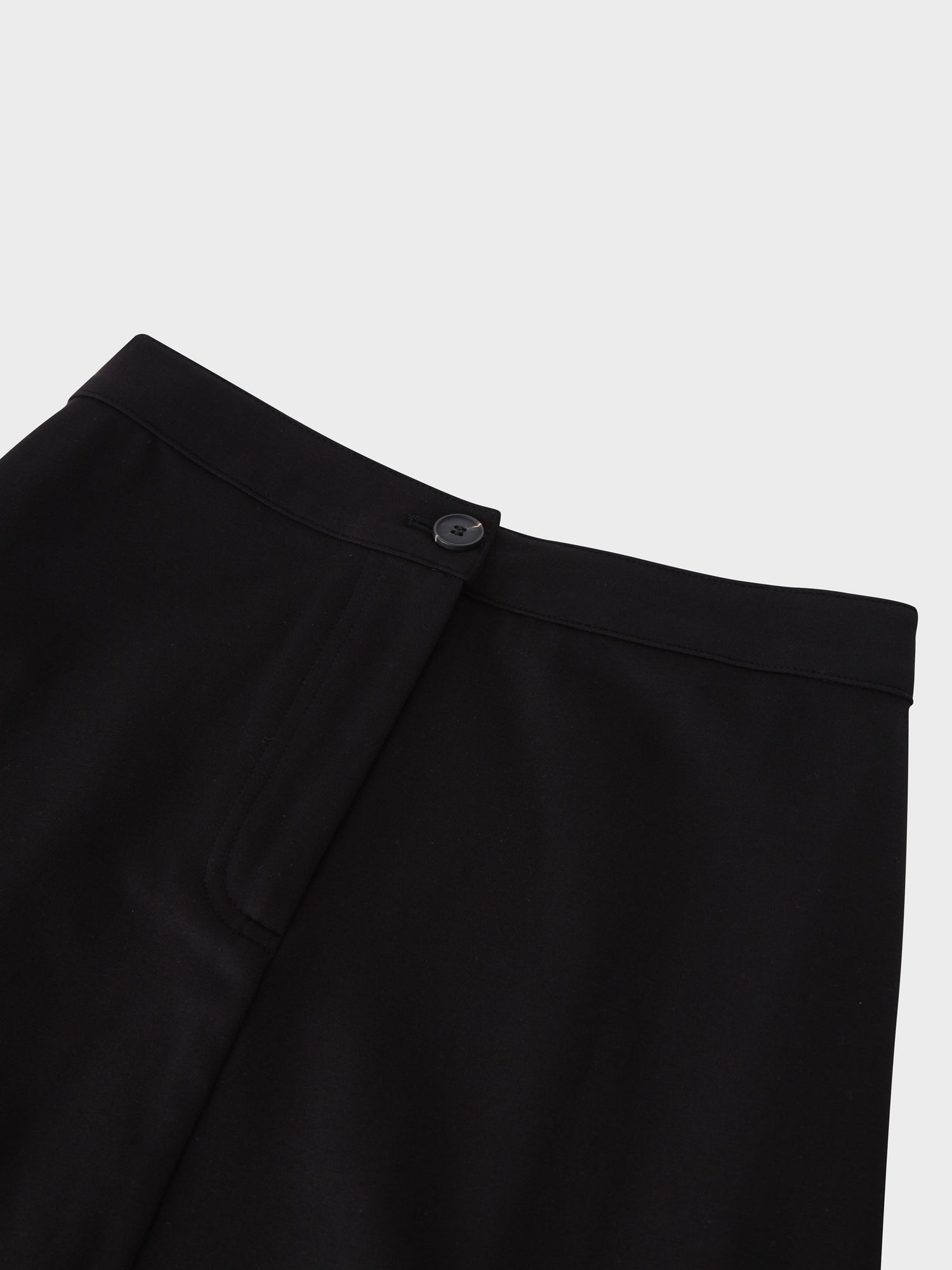 Basic Straight Ponte Skirt-Black