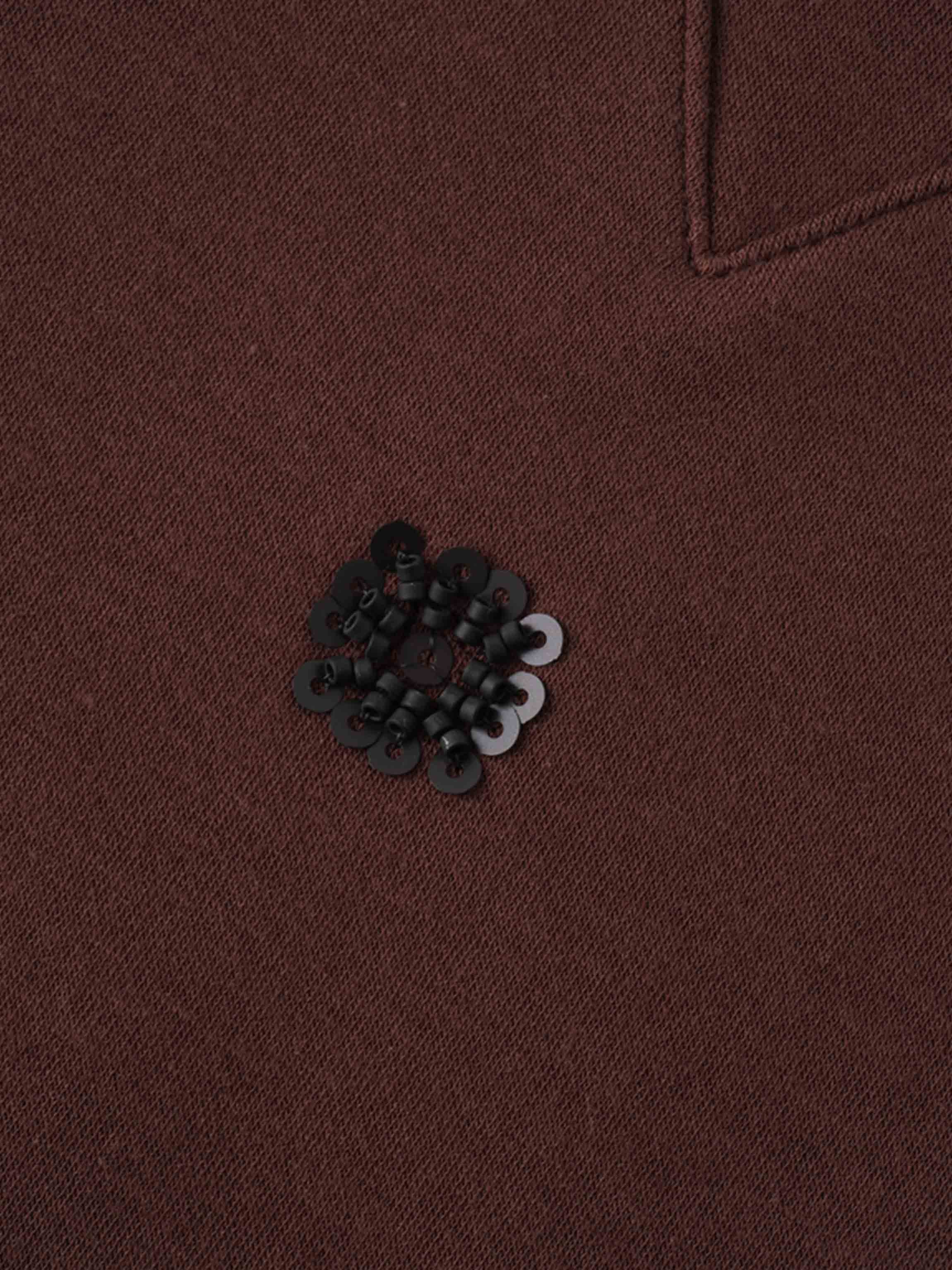 Embellished Sweatshirt-Brown/Black