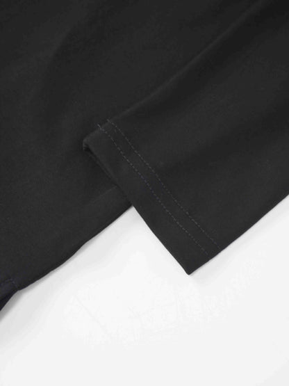 Cropped Boxy Tee-Black