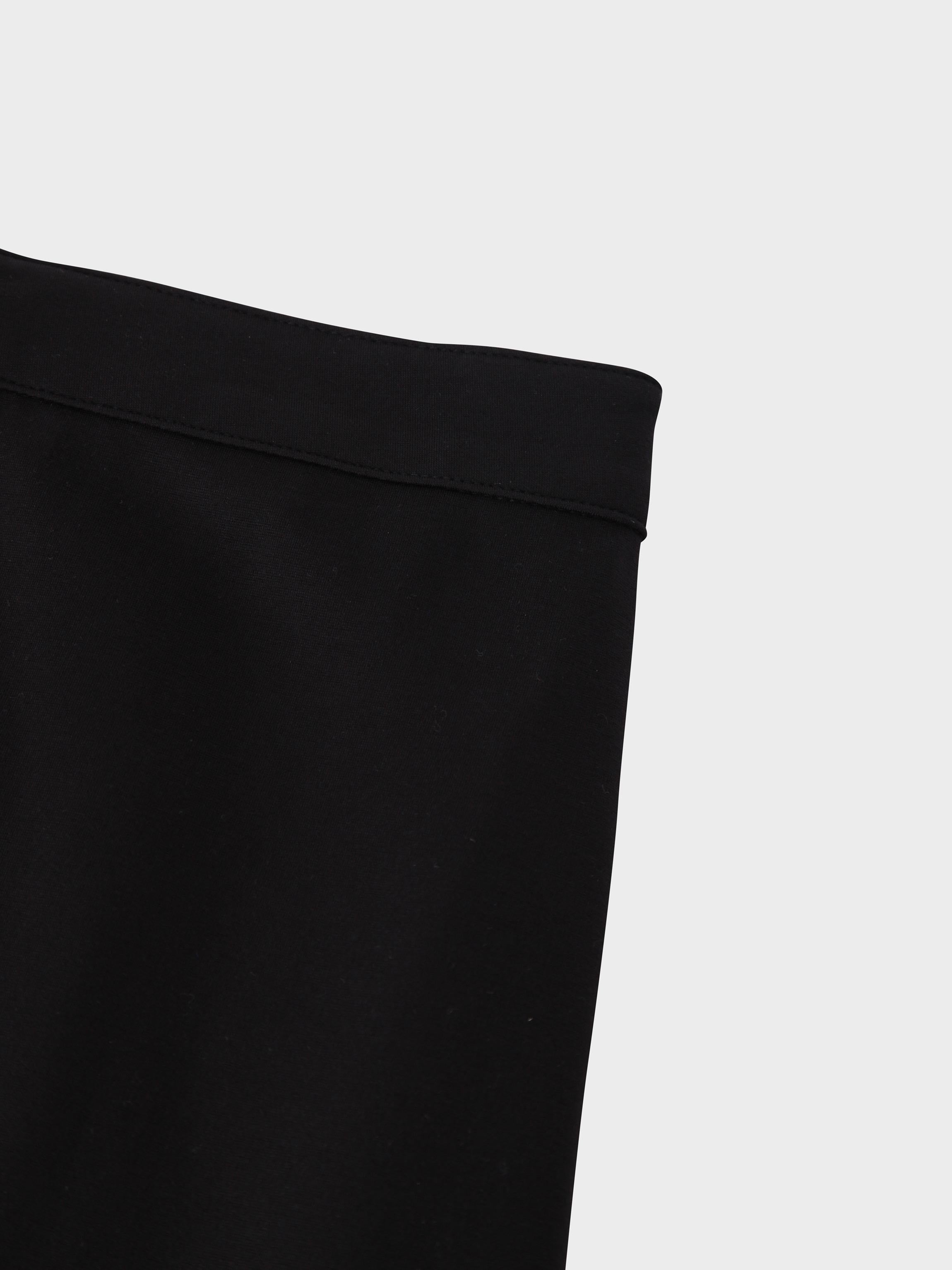 Basic Straight Ponte Skirt-Black