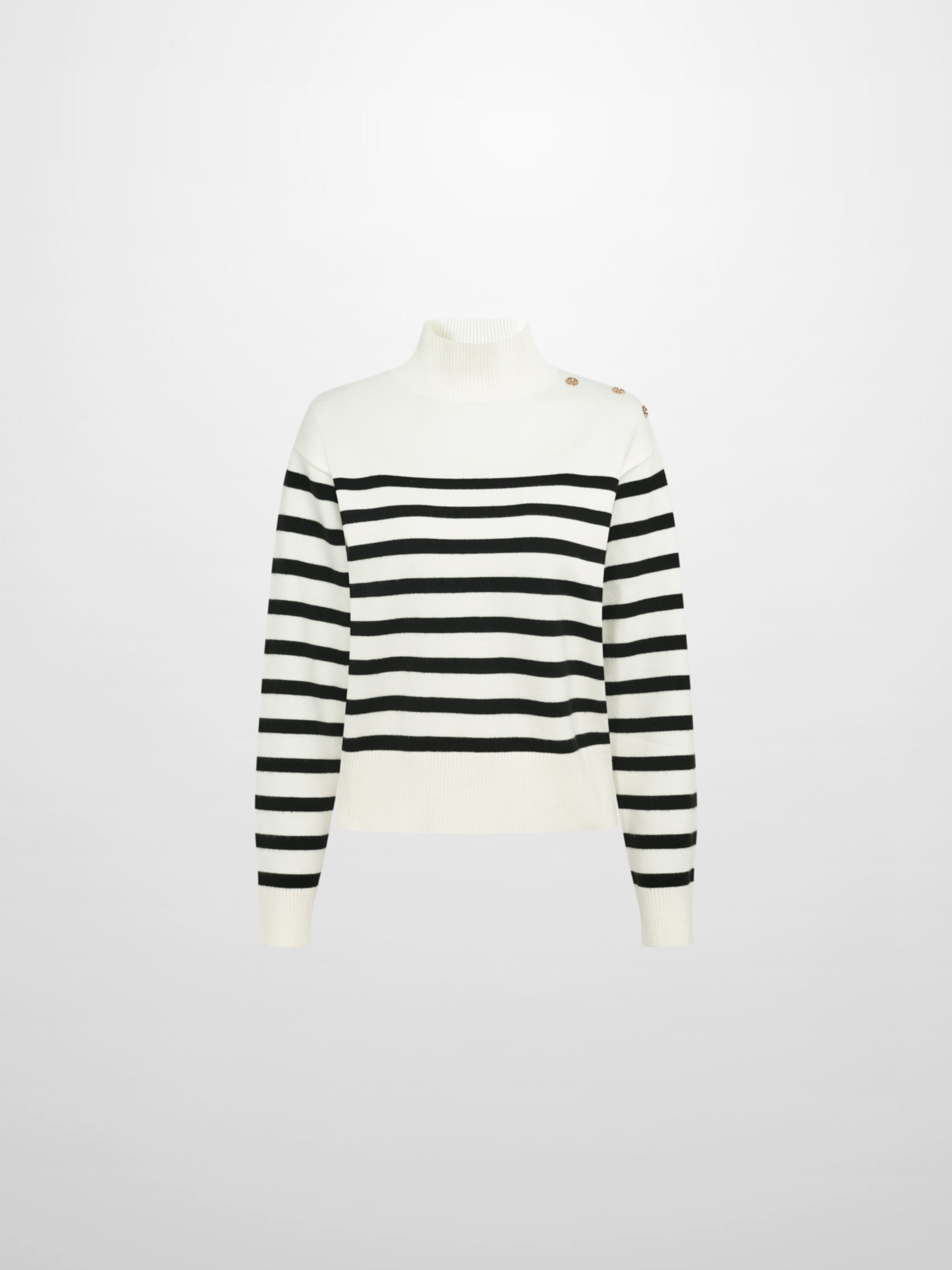 Nautical Stripe Sweater - White/Black