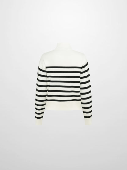 Nautical Stripe Sweater - White/Black