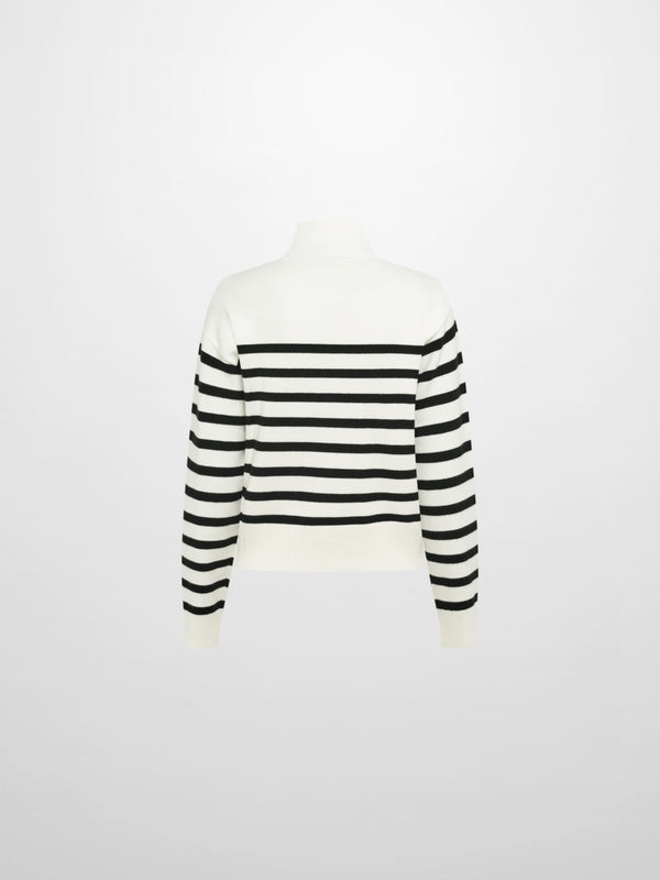 Nautical Stripe Sweater - White/Black
