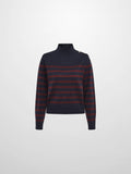 Nautical Stripe Sweater - Navy/Burgundy