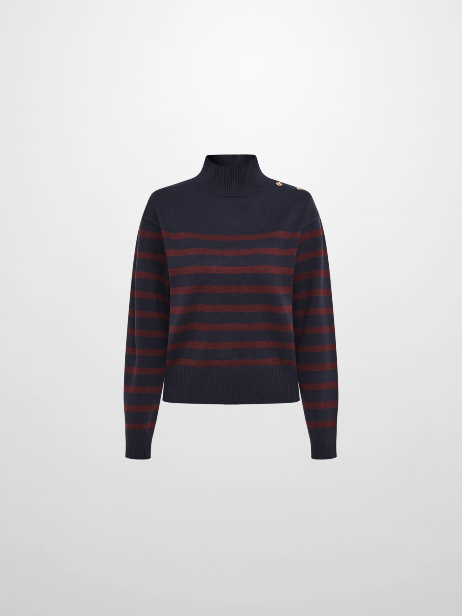 Nautical Stripe Sweater - Navy/Burgundy