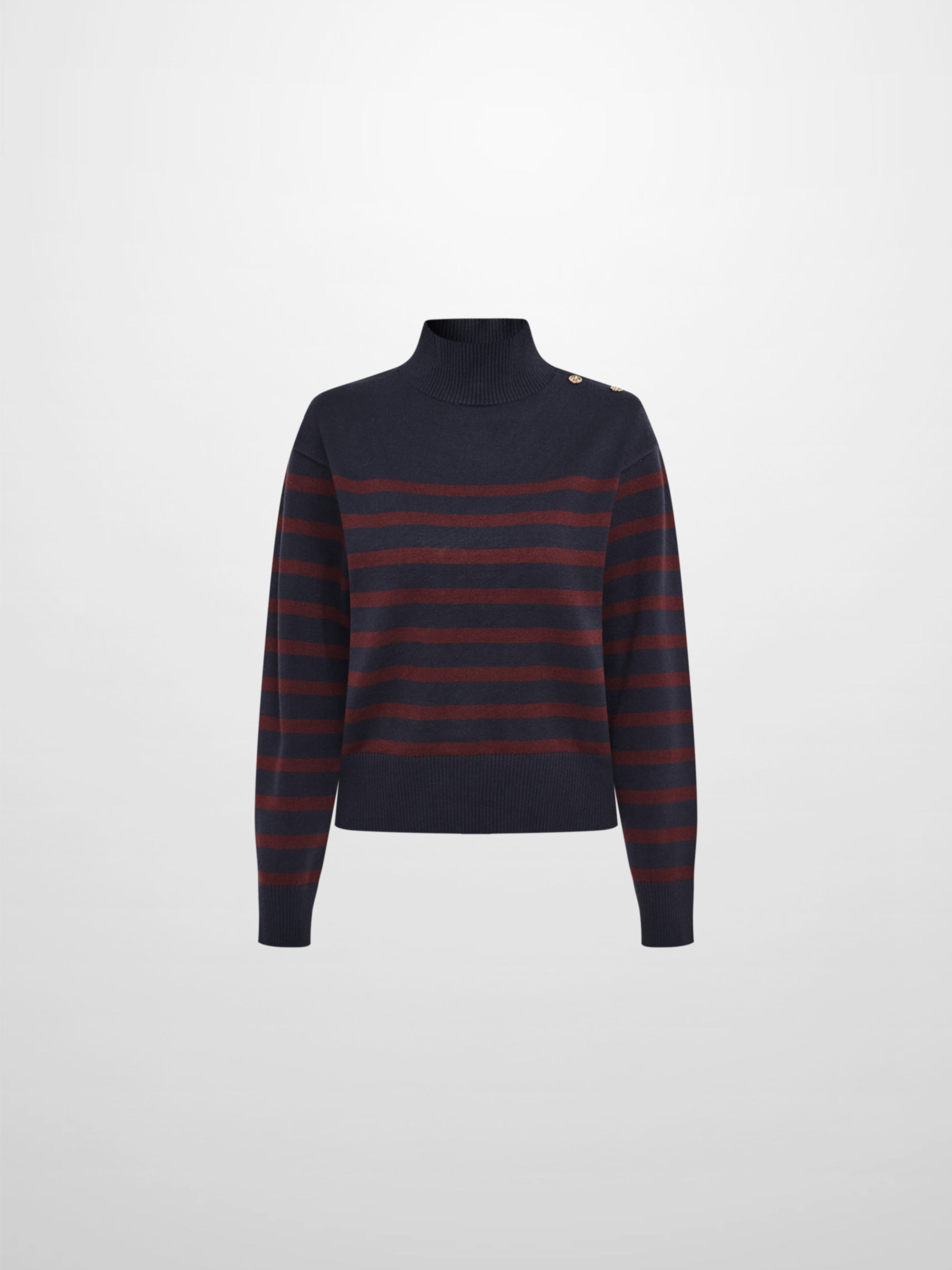 Nautical Stripe Sweater - Navy/Burgundy