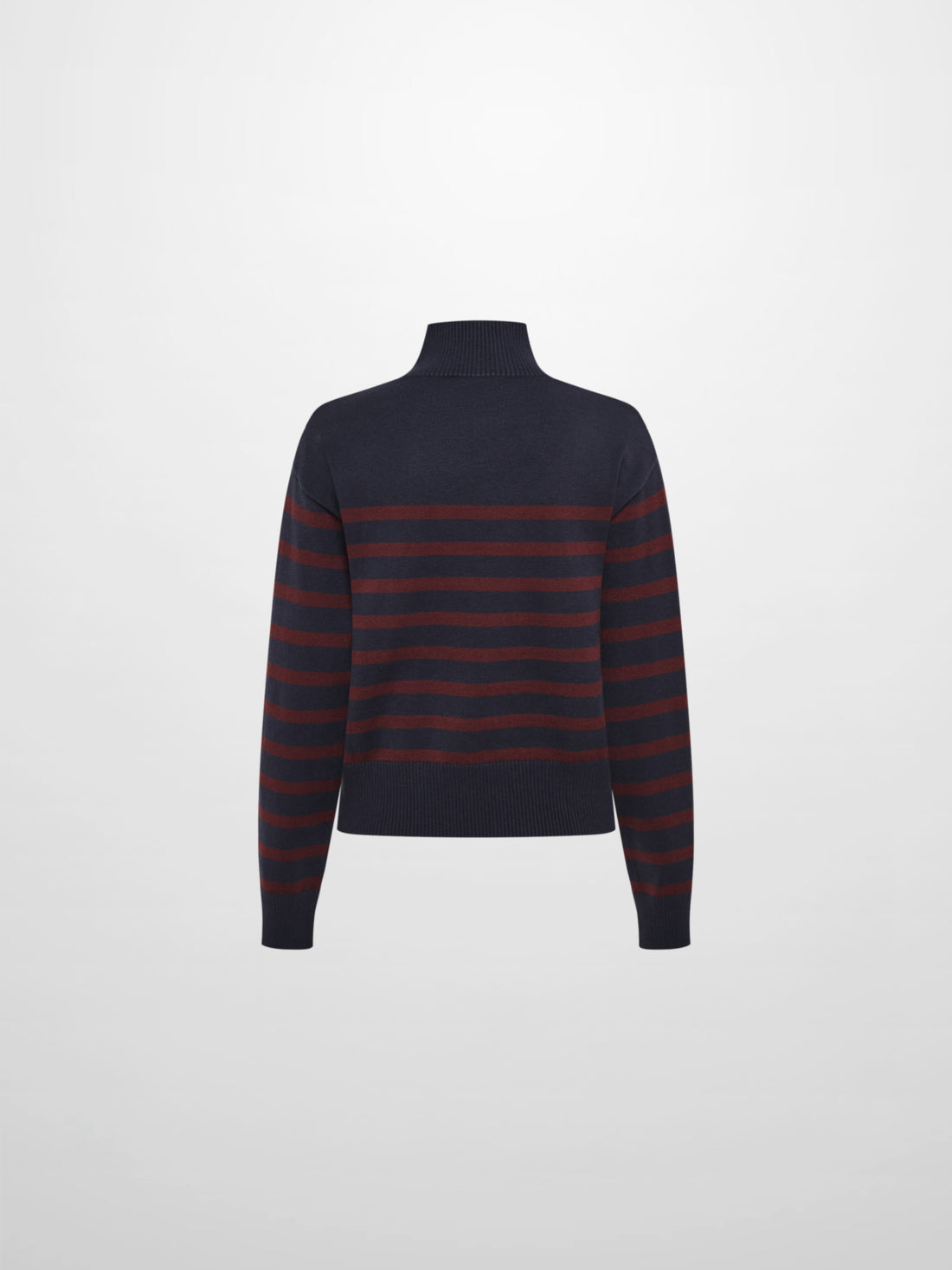 Nautical Stripe Sweater - Navy/Burgundy
