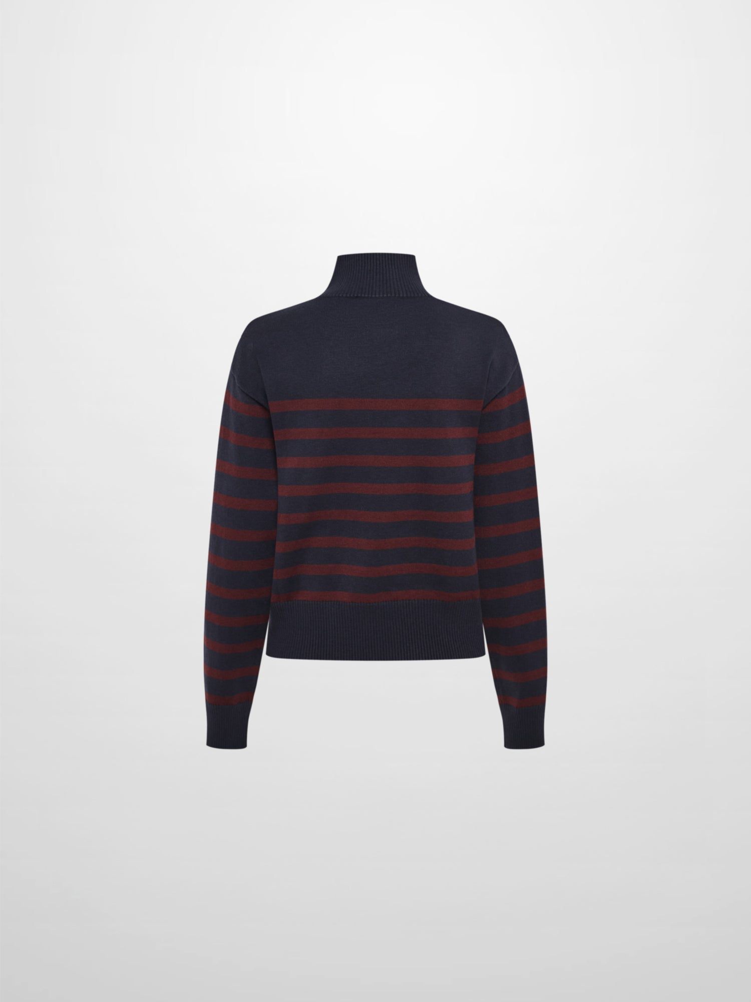 Nautical Stripe Sweater - Navy/Burgundy
