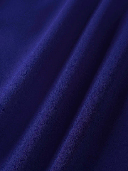Asymmetrical Hem Dress-Medieval Blue