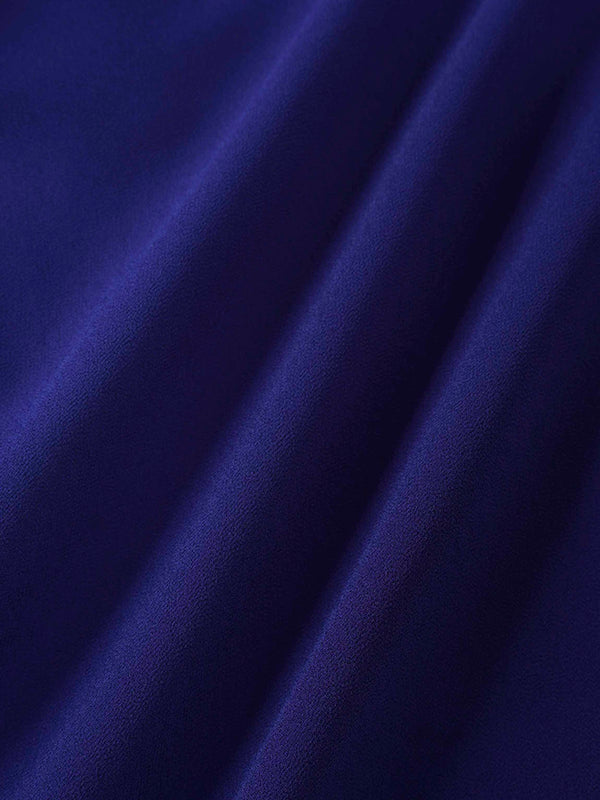Asymmetrical Hem Dress-Medieval Blue