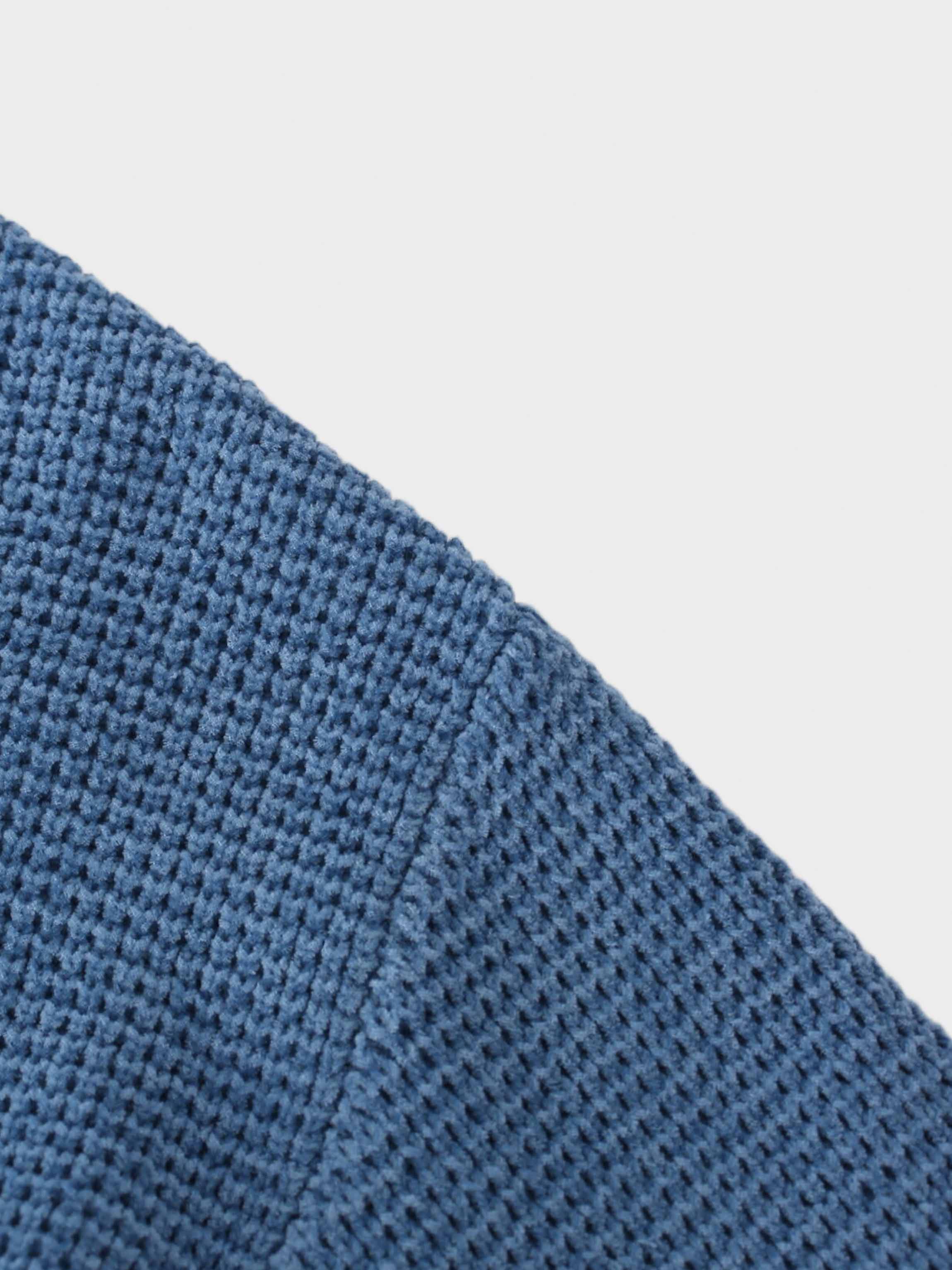 Chenille Waffle Sweater-Periwinkle