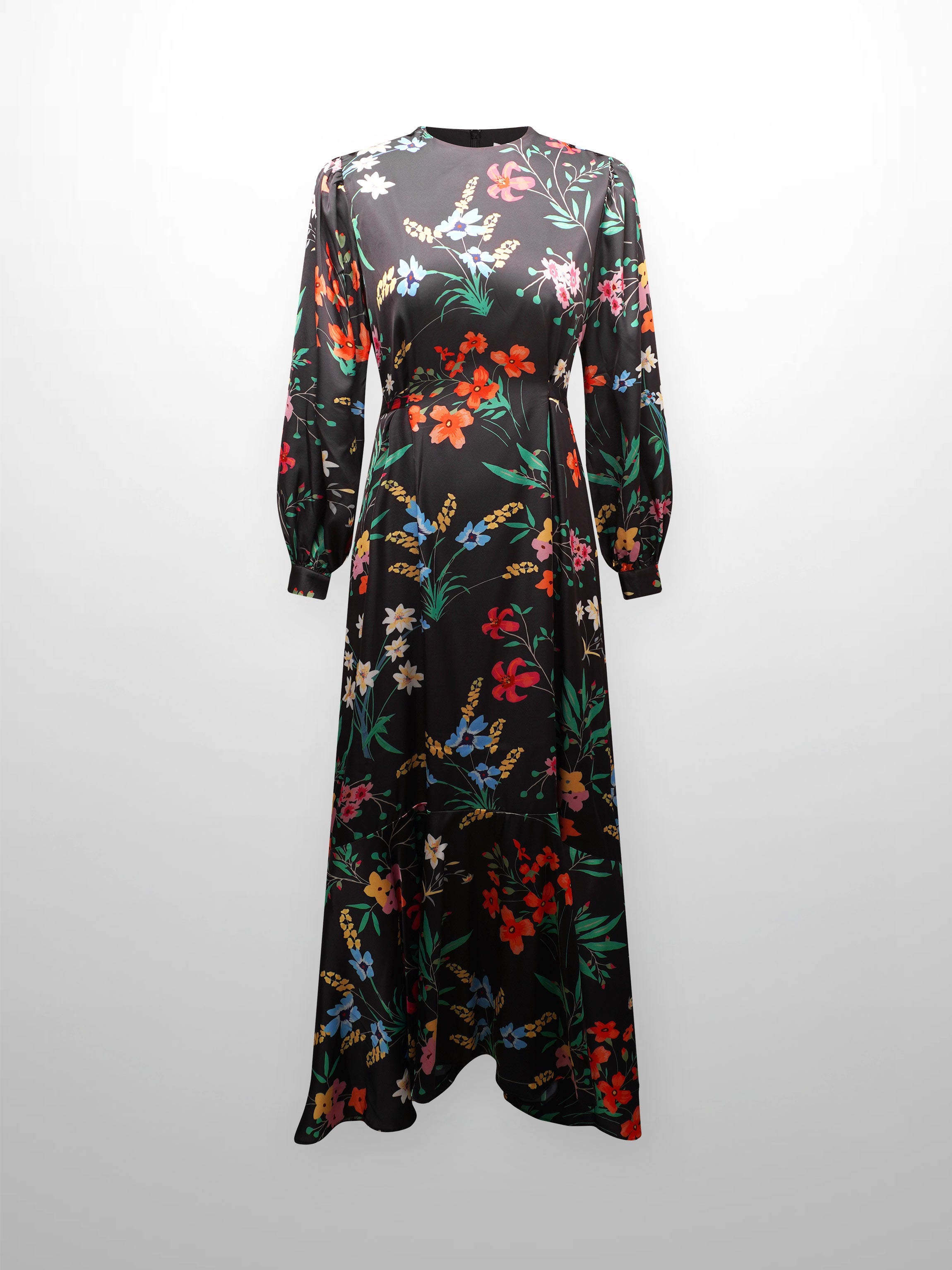 High Low Belted Dress-Primary Floral