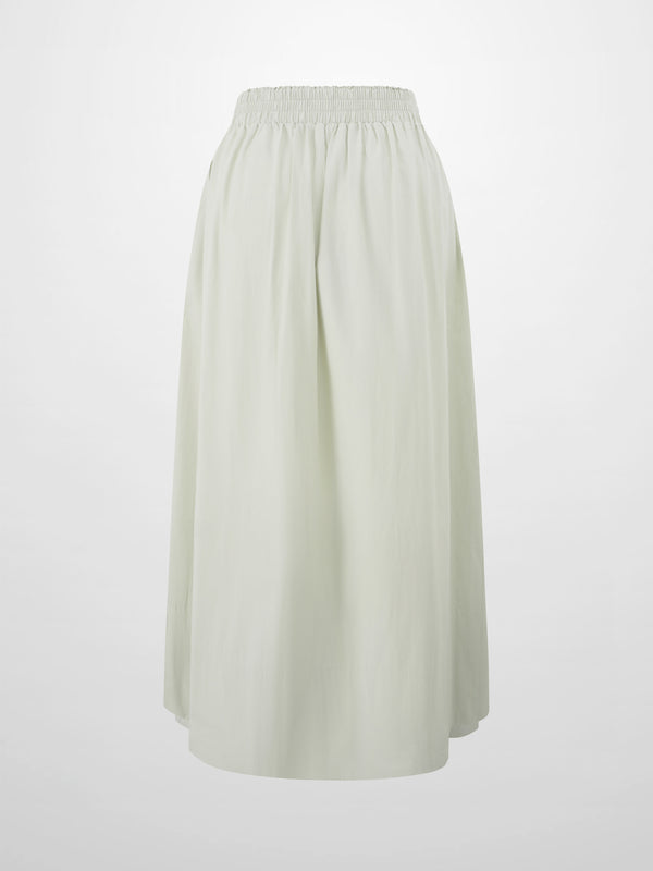 Elastic Waist Gathered Skirt-Mint