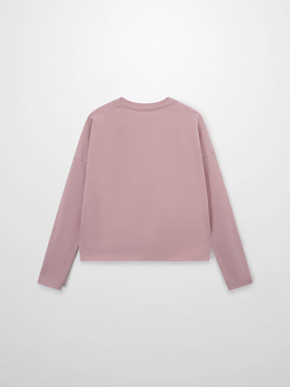 Cropped Boxy Tee-Mauve