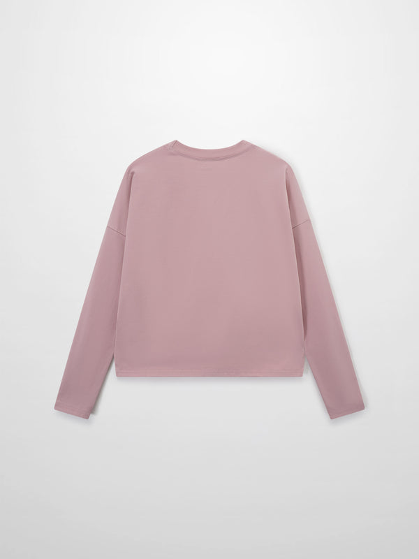 Cropped Boxy Tee-Mauve