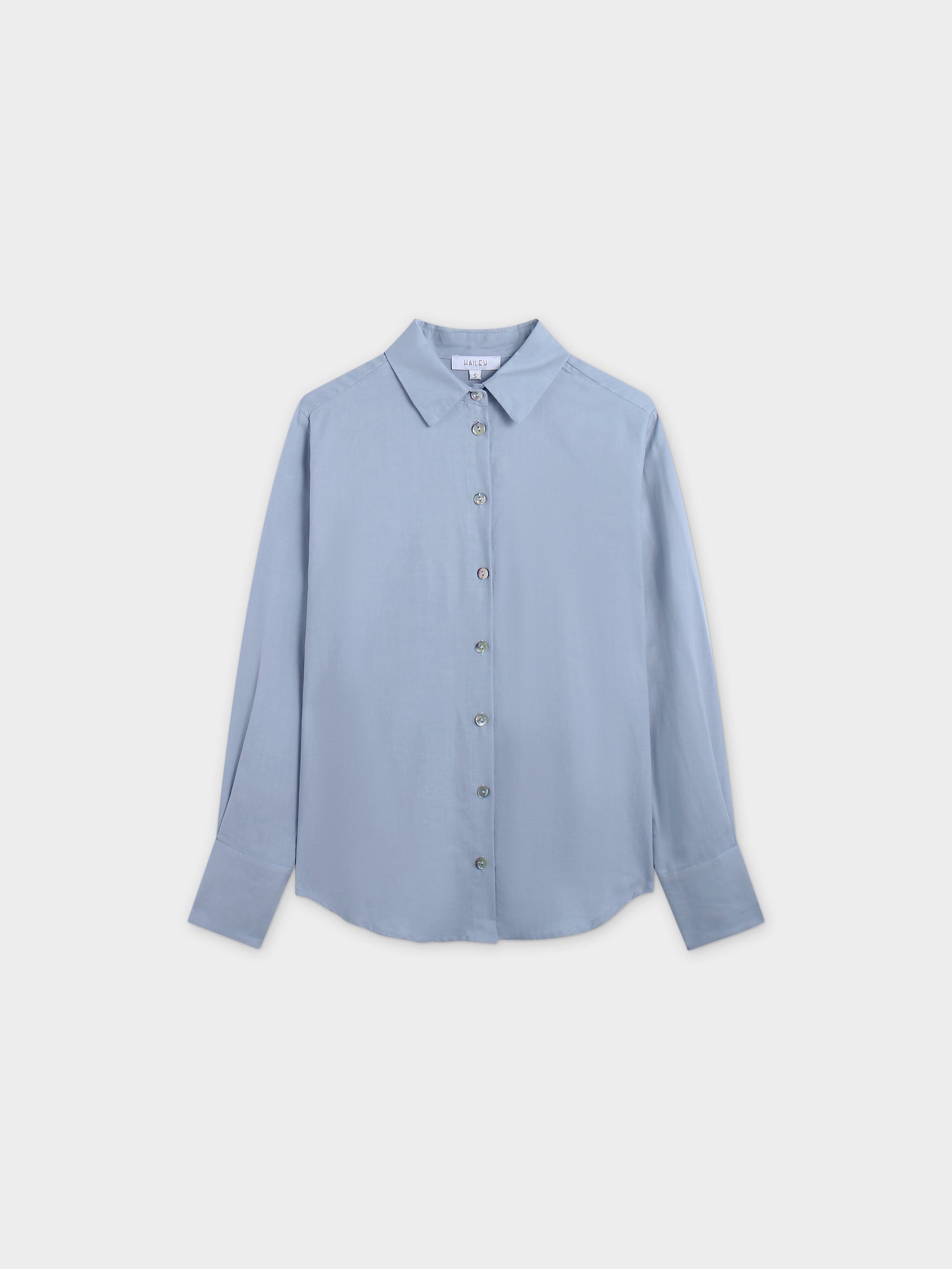 Linen Blouse-Light Blue