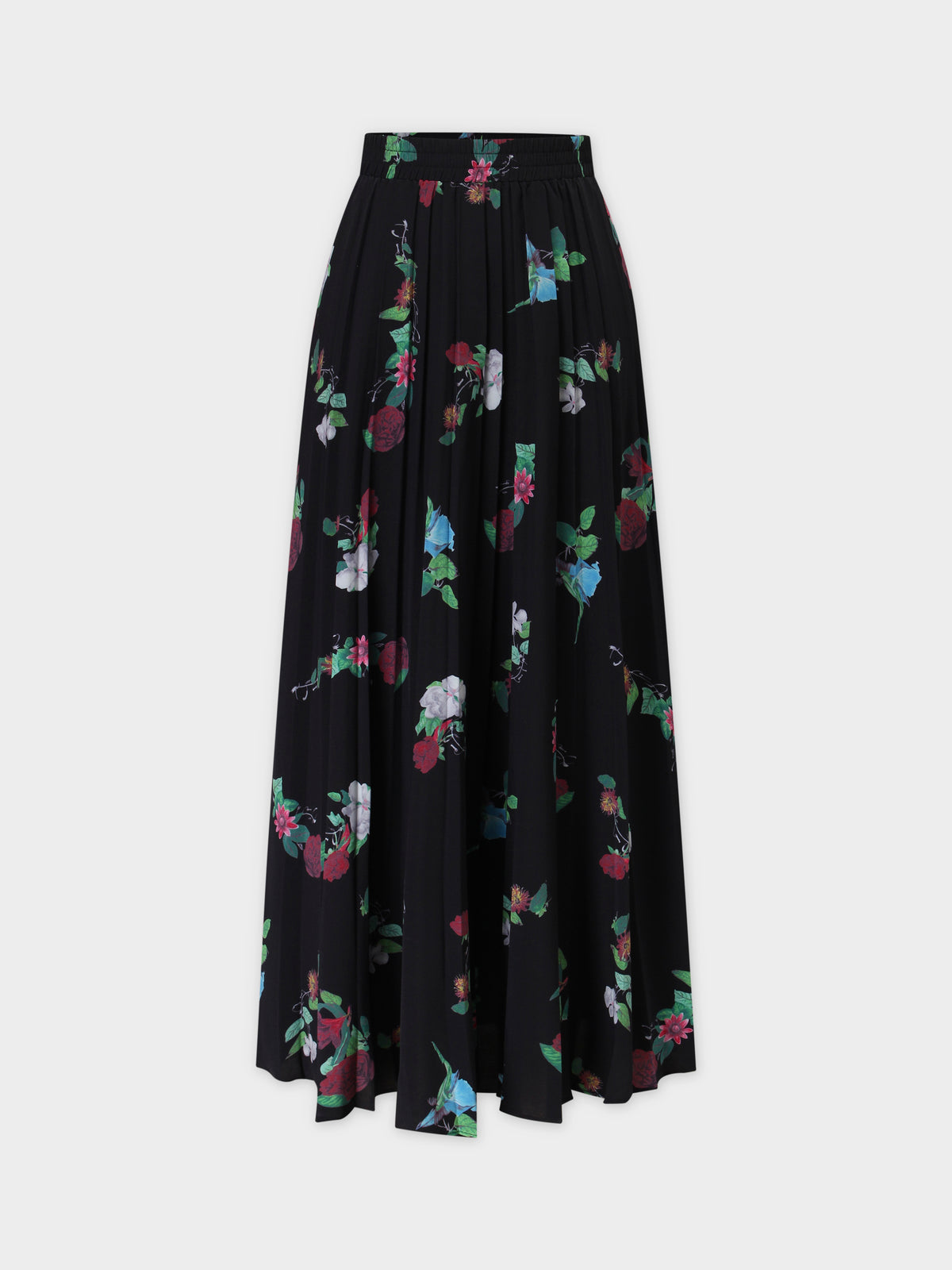 Covered Band Pleated Skirt 37"-Floral Bunch