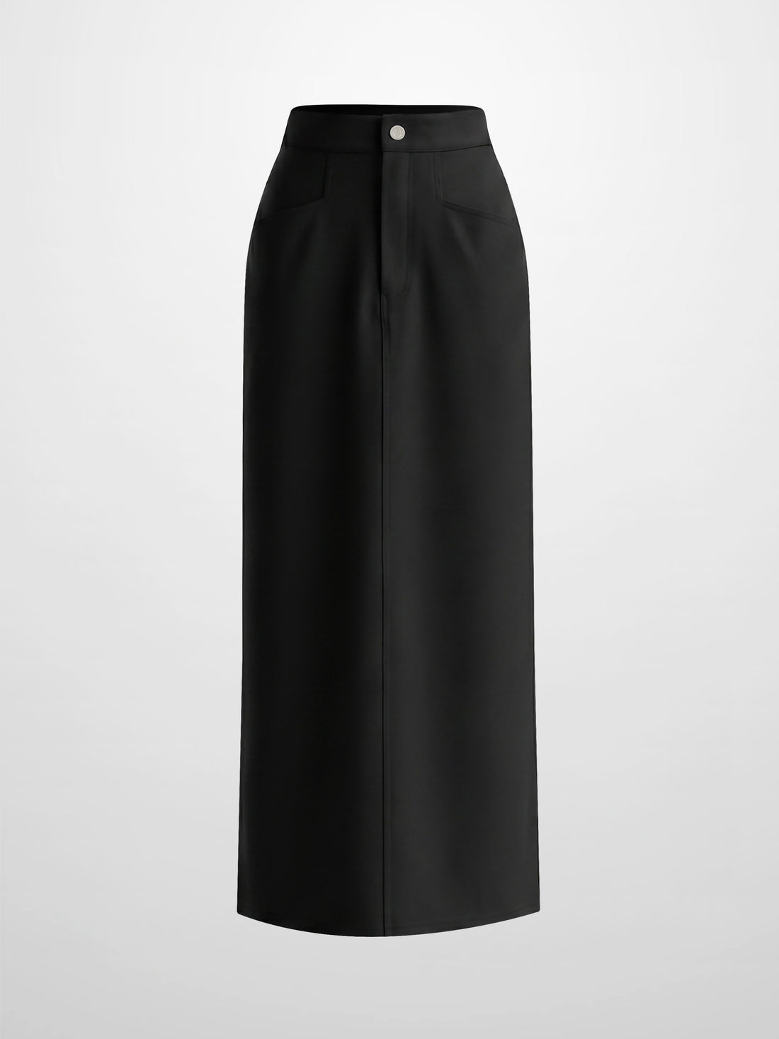Straight Ponte Maxi Skirt-Black