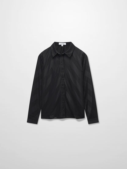 Perforated Blouse-Black