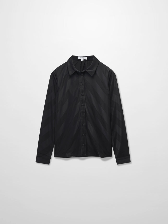 Perforated Blouse-Black