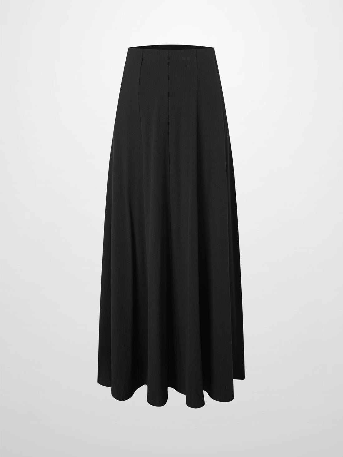 Panel Ribbed Skirt 33&quot;-Black