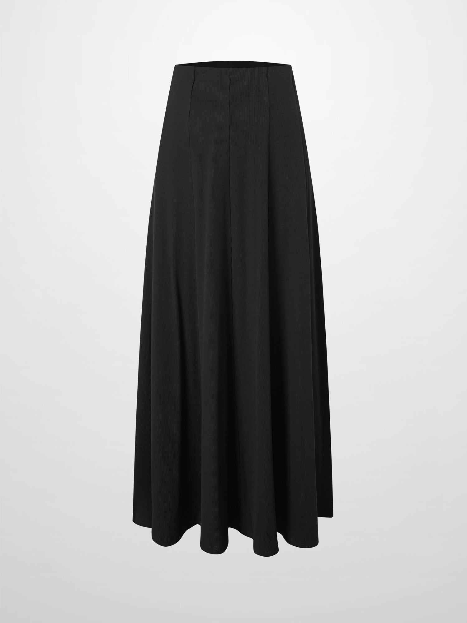 Panel Ribbed Skirt 33&quot;-Black