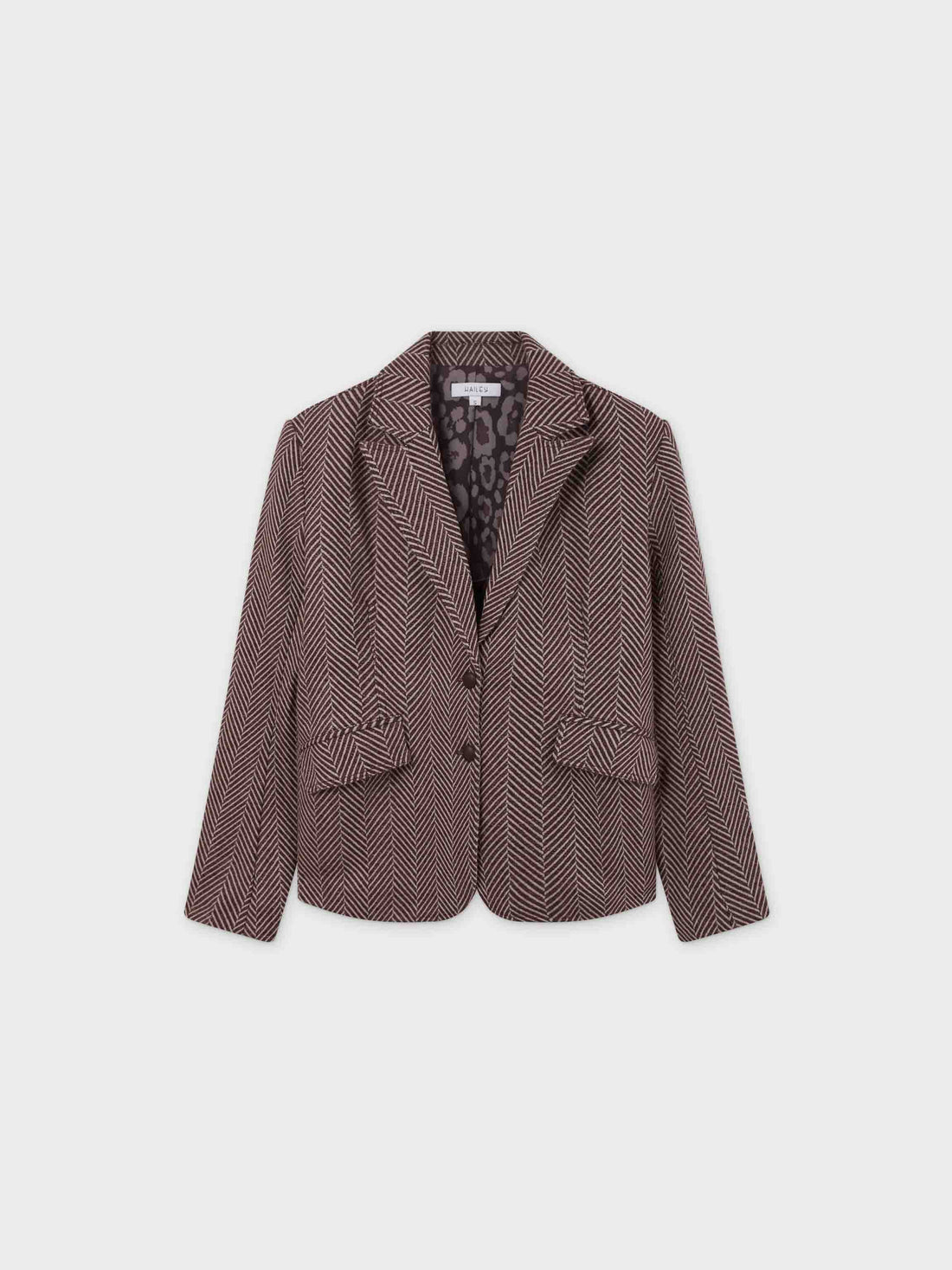 Fitted Blazer-Brown/Cream