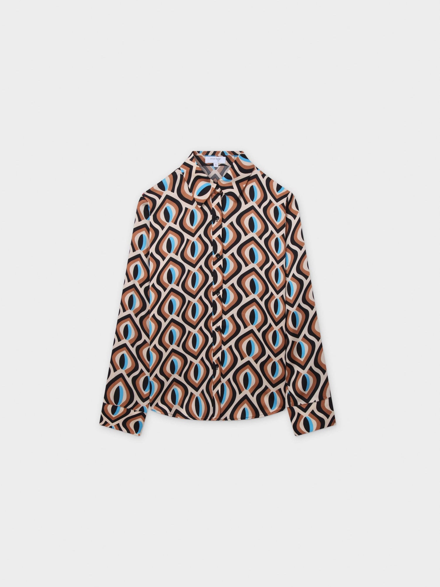 Printed Blouse-Geometric Neutrals