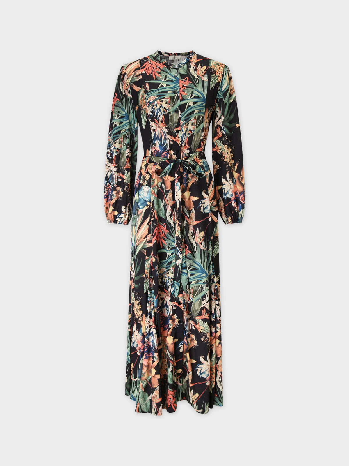Snap Down Shirtdress-Colored Floral