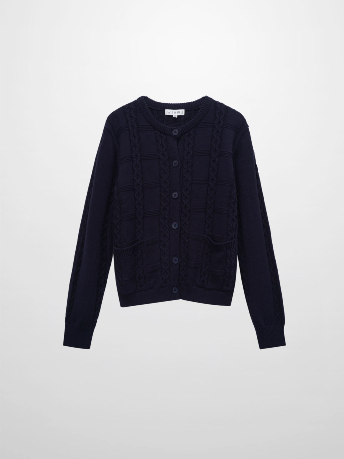 Cable Design Cardigan-Navy