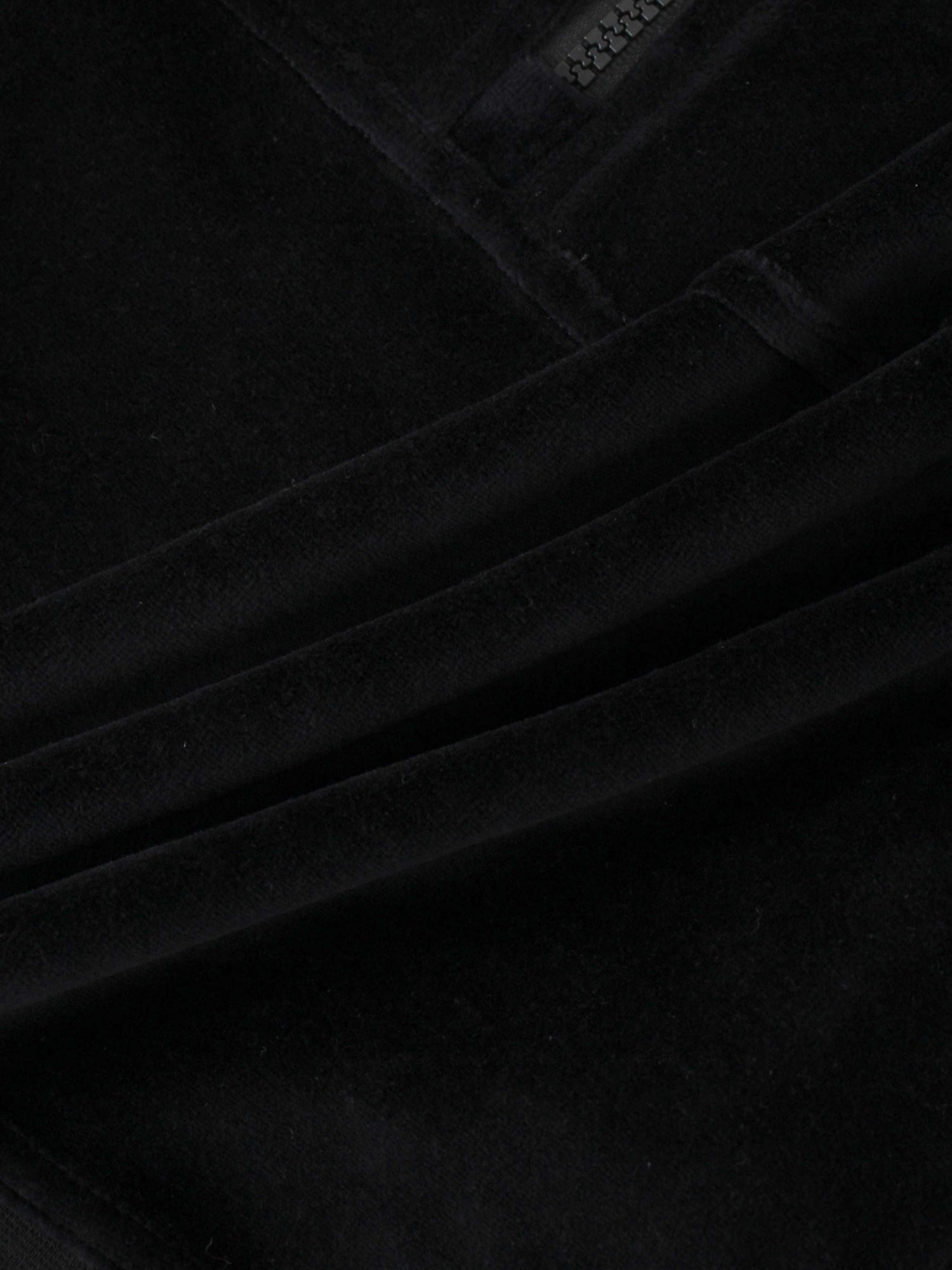 Velour Half Zip-Black