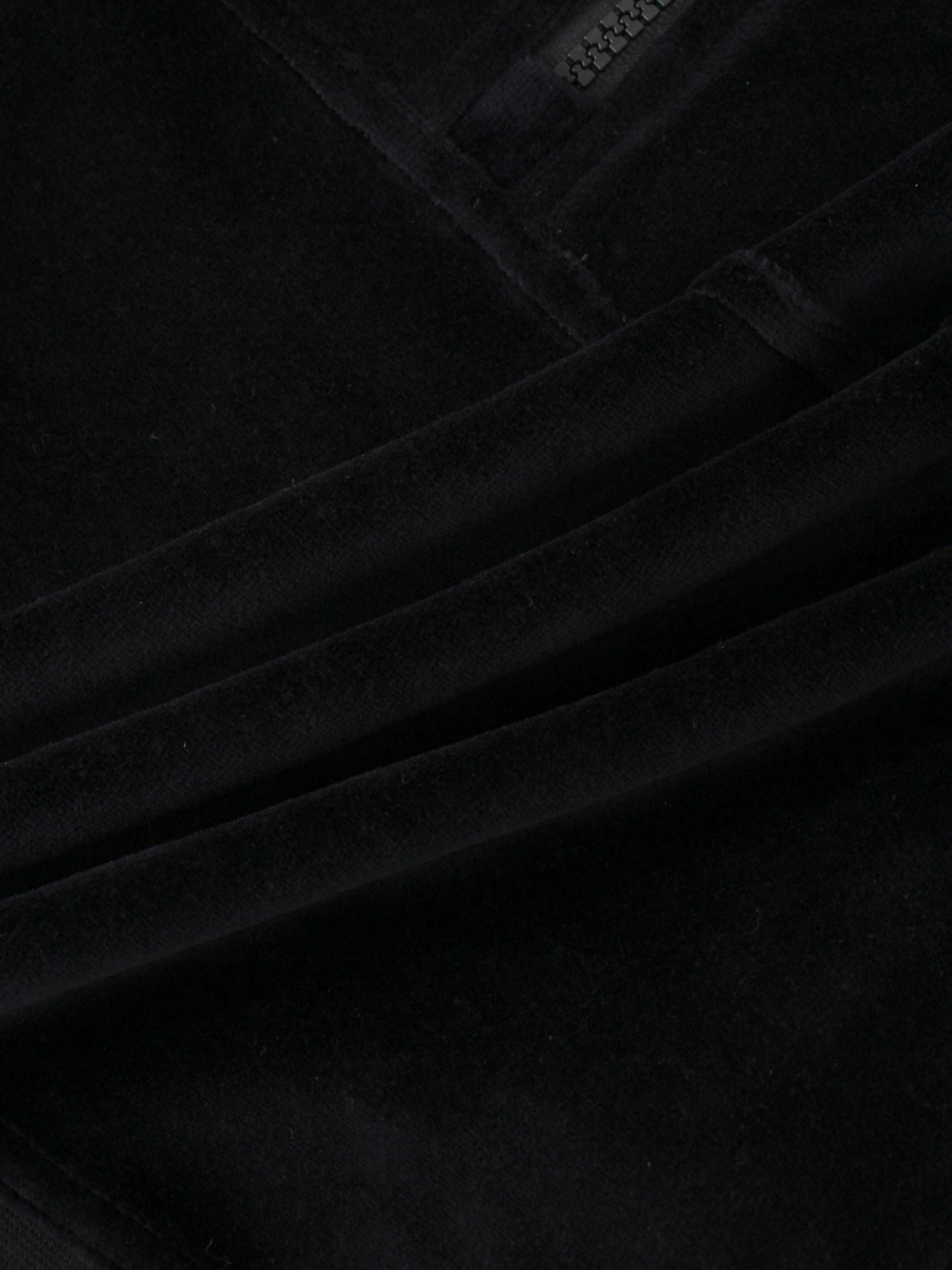 Velour Half Zip-Black