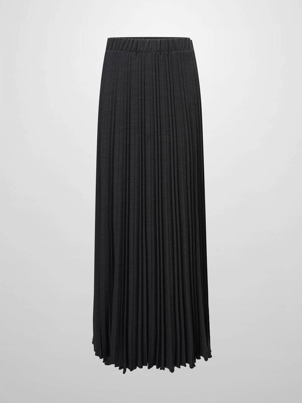 Mix Pleat Skirt-Denim Grey