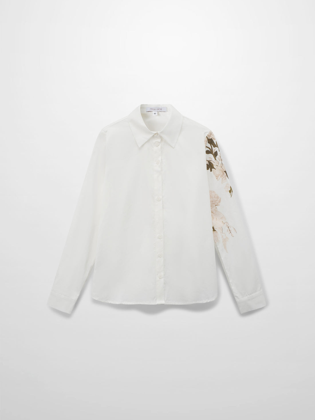 Floral Design Blouse-White