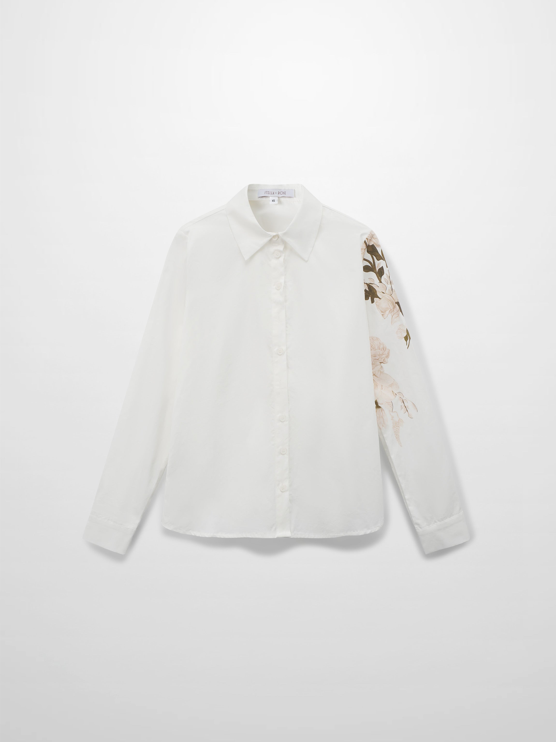 Floral Design Blouse-White