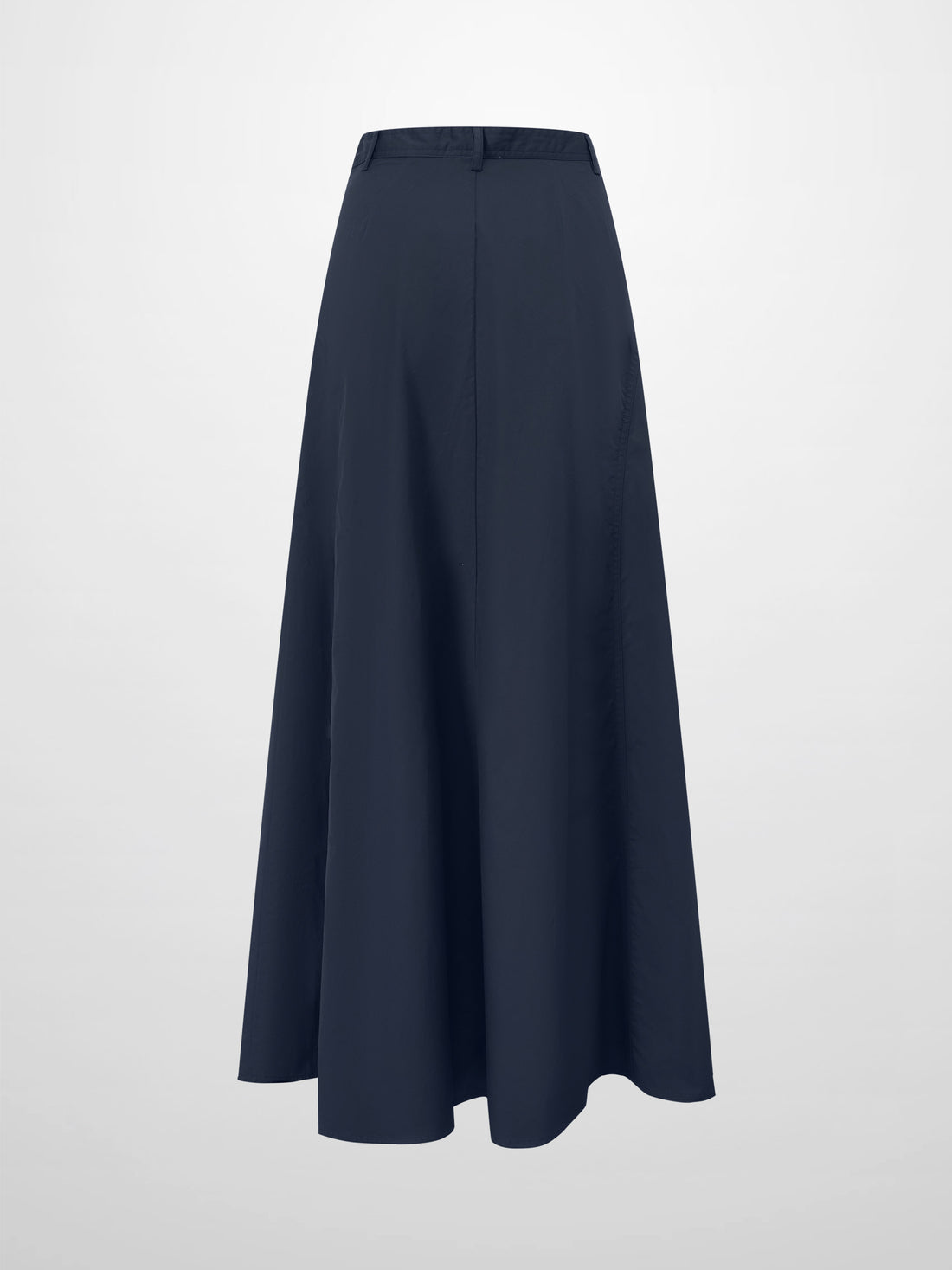 Cotton Yoke Circle Skirt-Navy