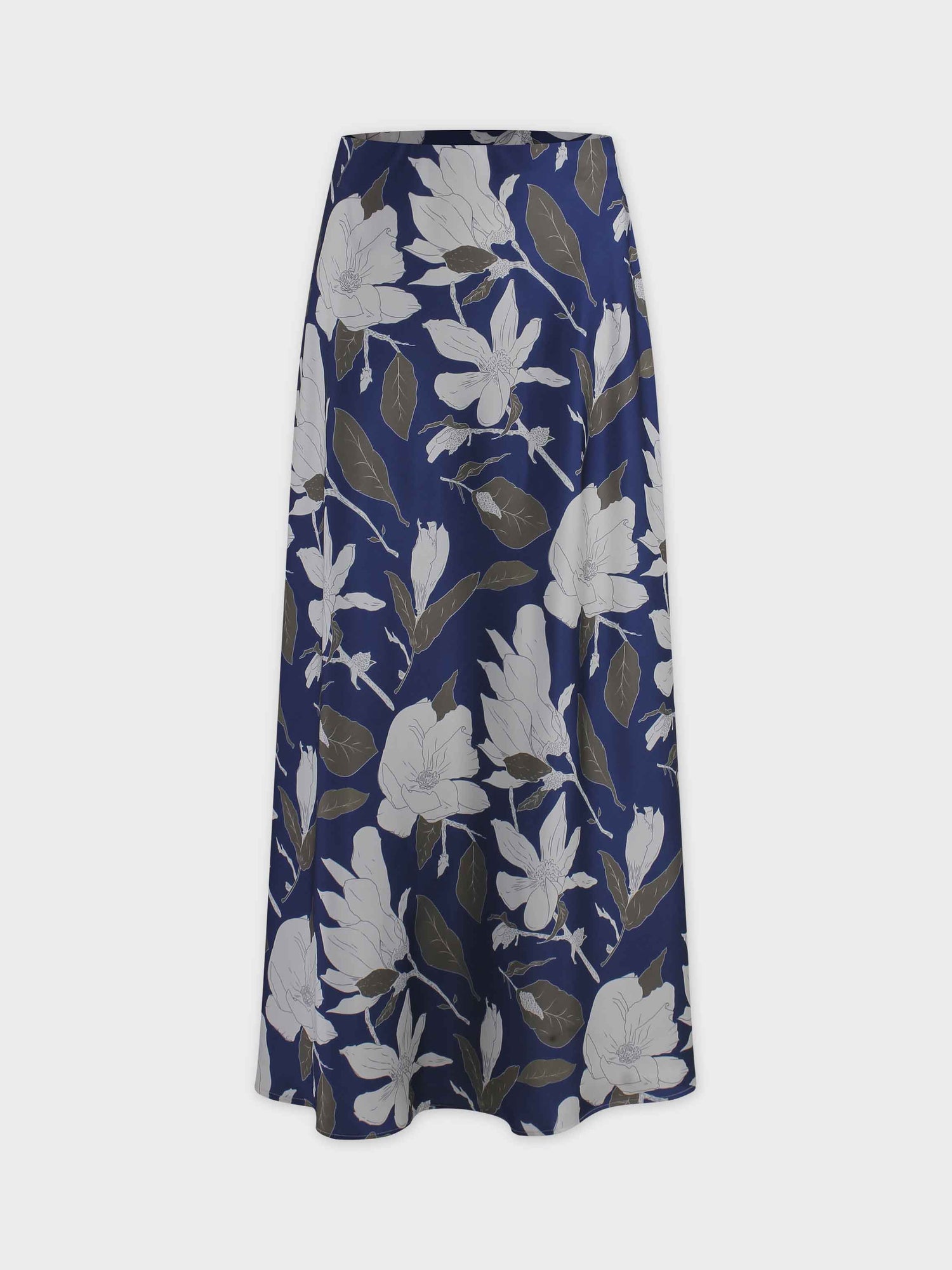 Printed Satin Slip Skirt-Sketch Floral