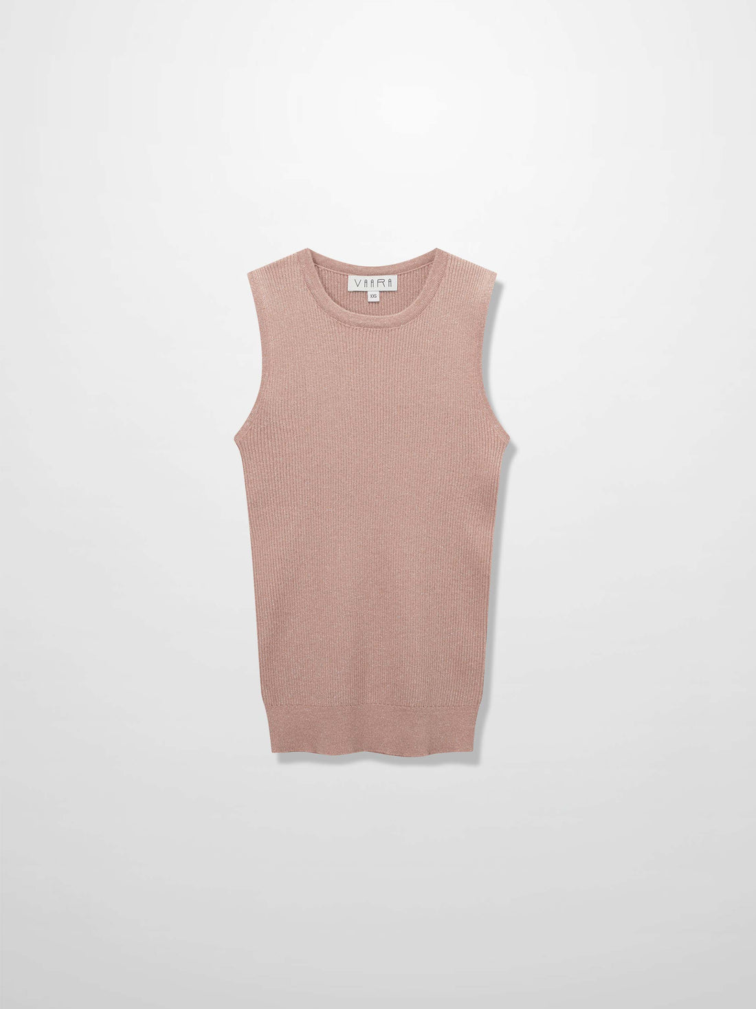 Lurex Sleeveless Sweater-Blush