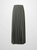 Thin Pleated Skirt-Olive