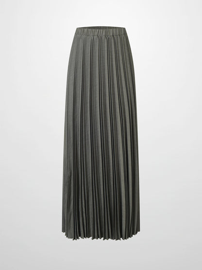 Thin Pleated Skirt-Olive