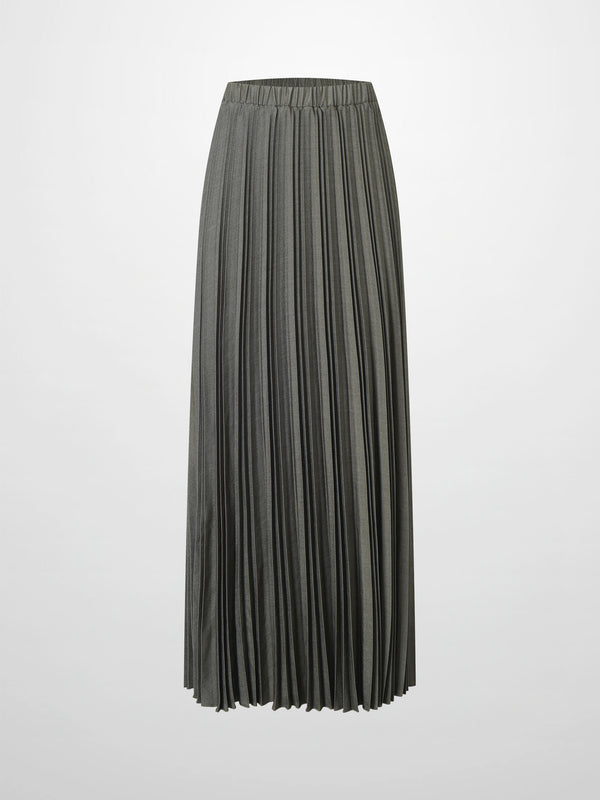 Thin Pleated Skirt-Olive