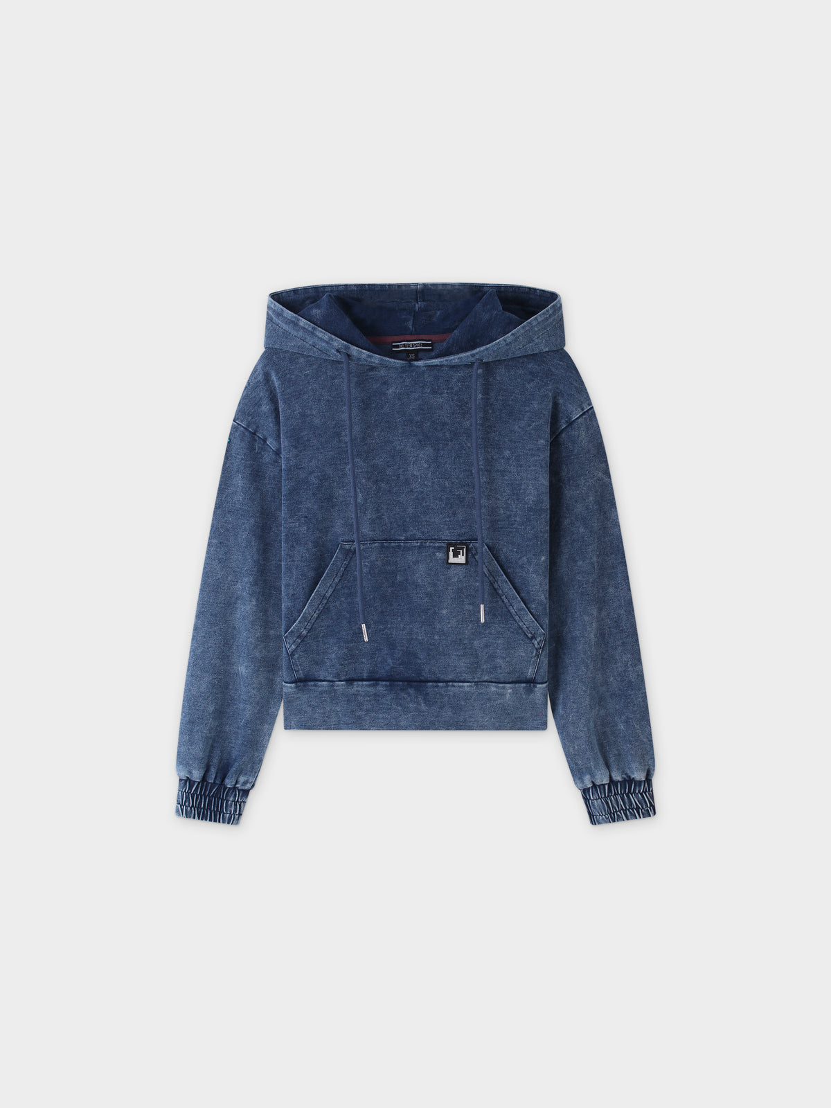 SLOUCHED HOODIE-WASHED DENIM