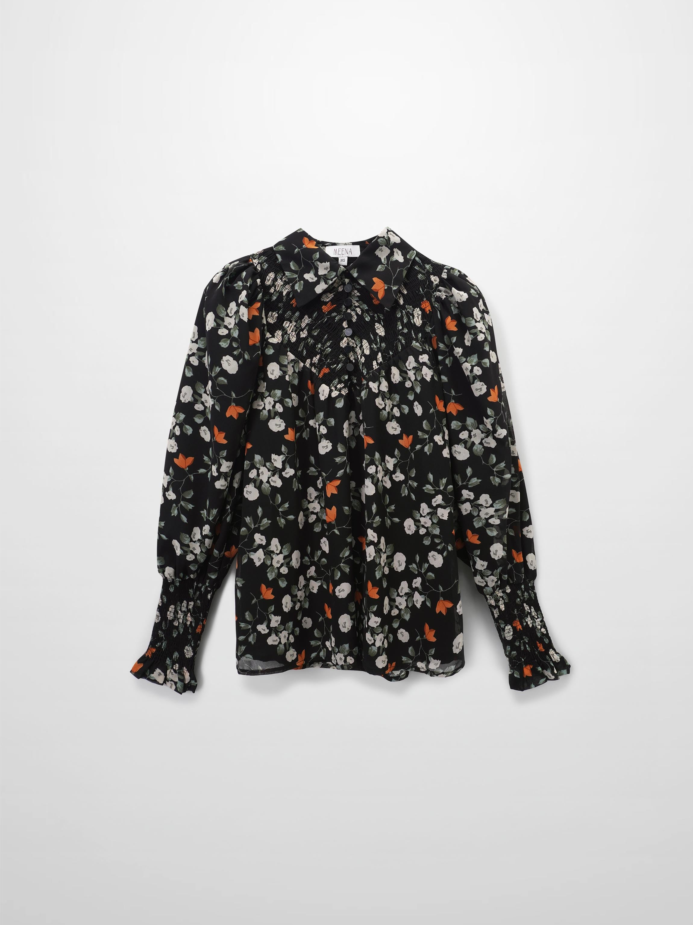 Smocked Blouse-Poppy Floral