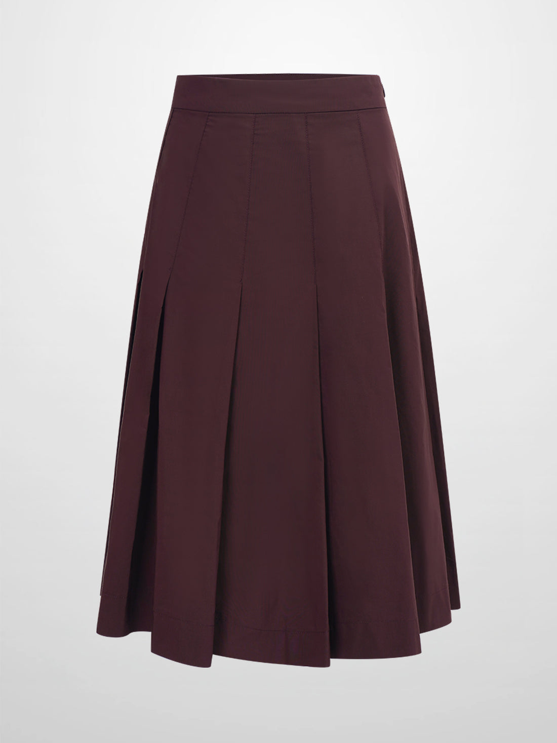 Taffeta Pleat Skirt 26&quot;-Plum