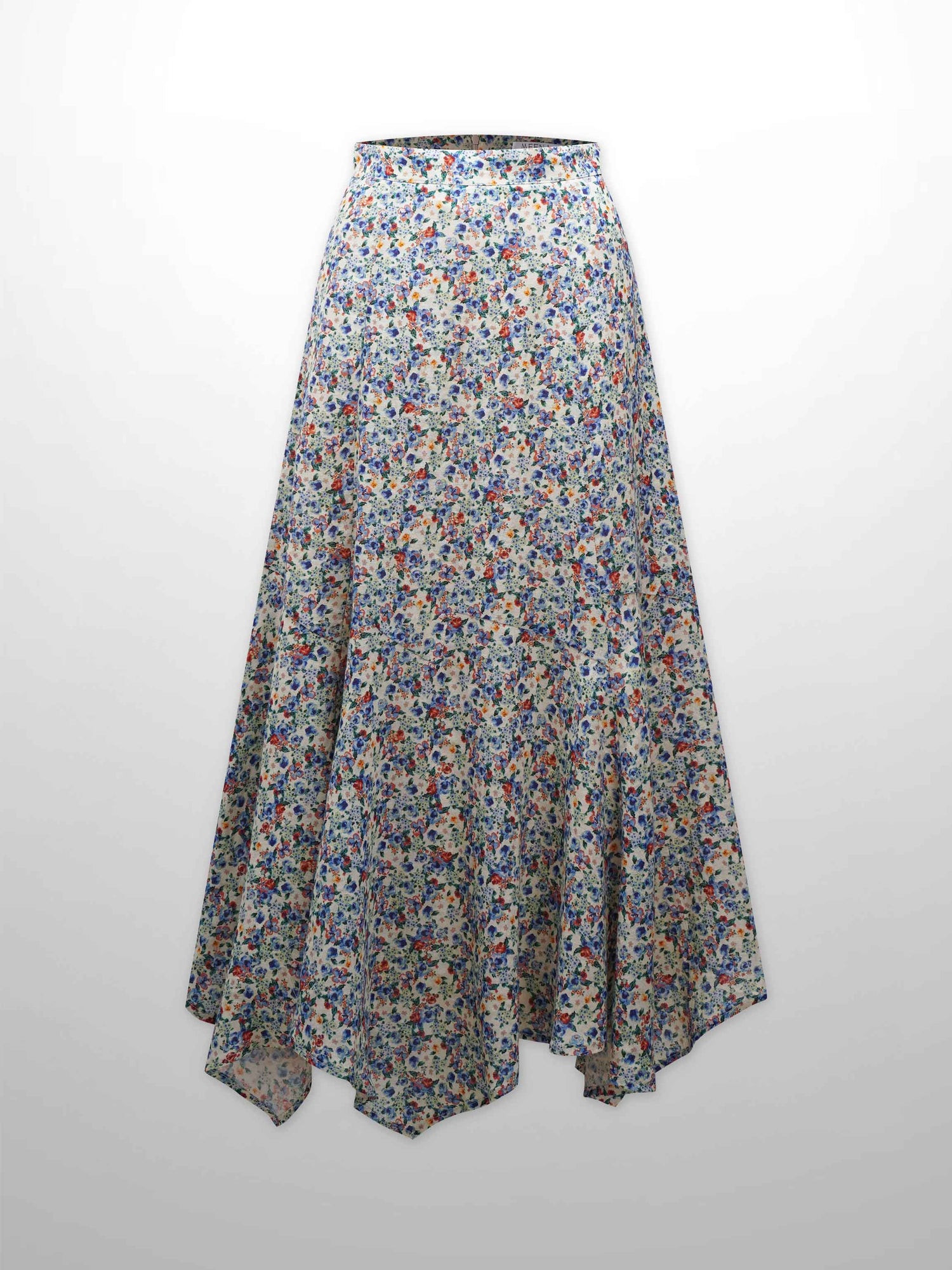 Handkerchief Bottom Skirt-Mini Floral