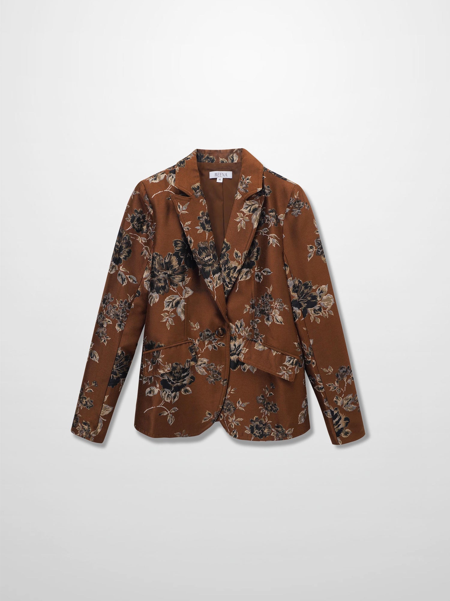 Brocade Blazer-Copper Floral